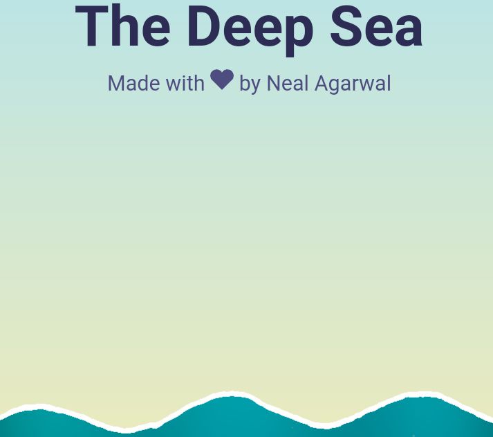 The depth of sea