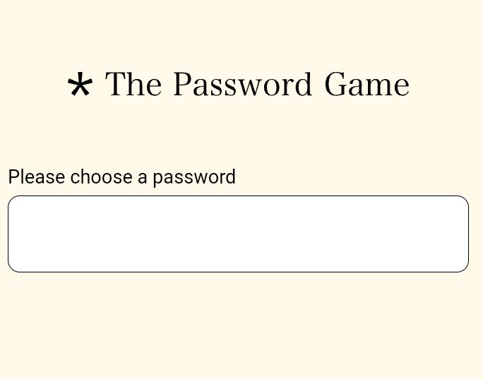 Neal Fun password game