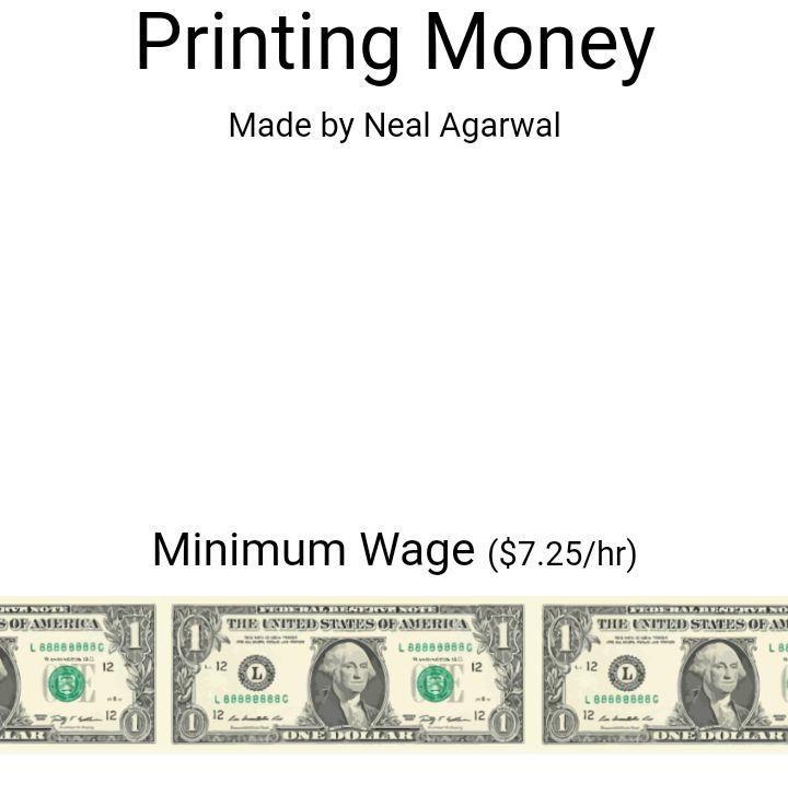 Neal Fun Printing Money